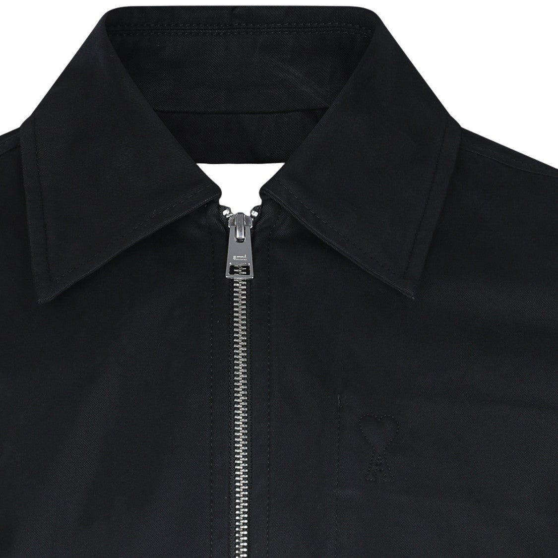 Ami Paris Minimal Zip Jacket With Elasticated Hem