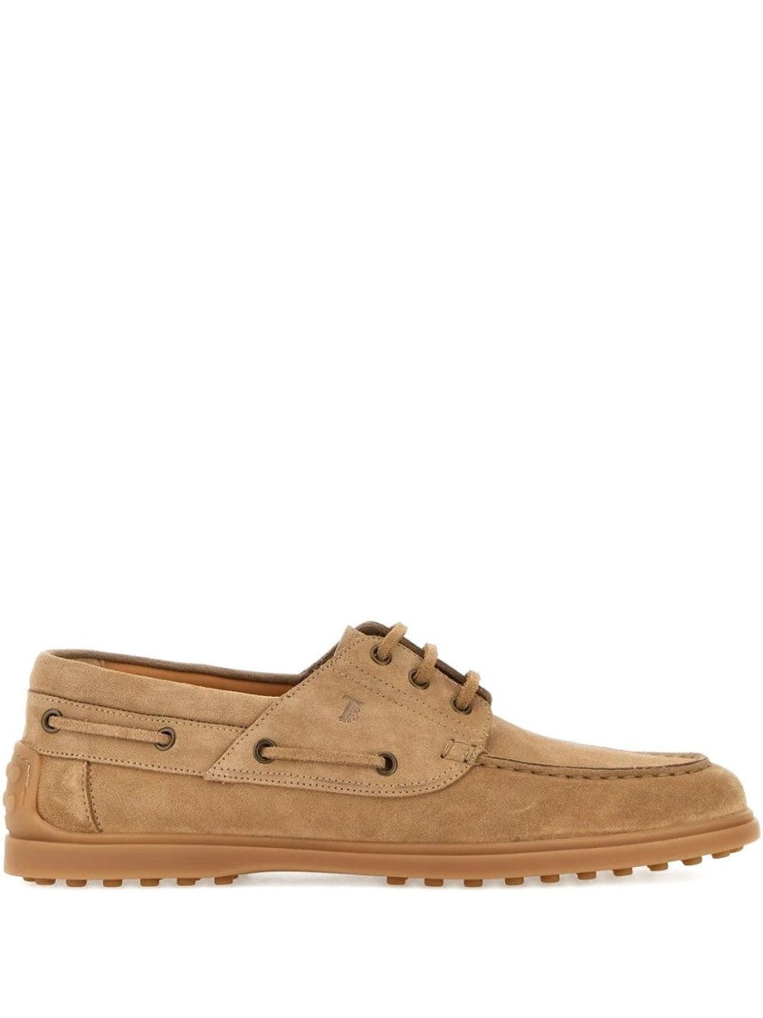 Tod's Low-Profile Brown Calf Leather Loafers
