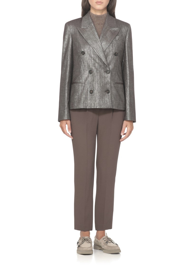 Brunello Cucinelli Brown Lurex Blazer