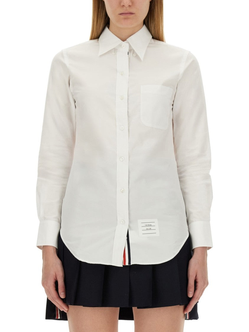 Thom Browne Button-Up Shirt With Pointed Collar