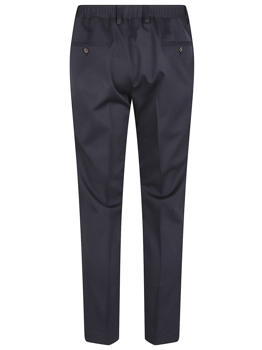 Dolce & Gabbana Tailored Fit Black Trousers With Button Closure