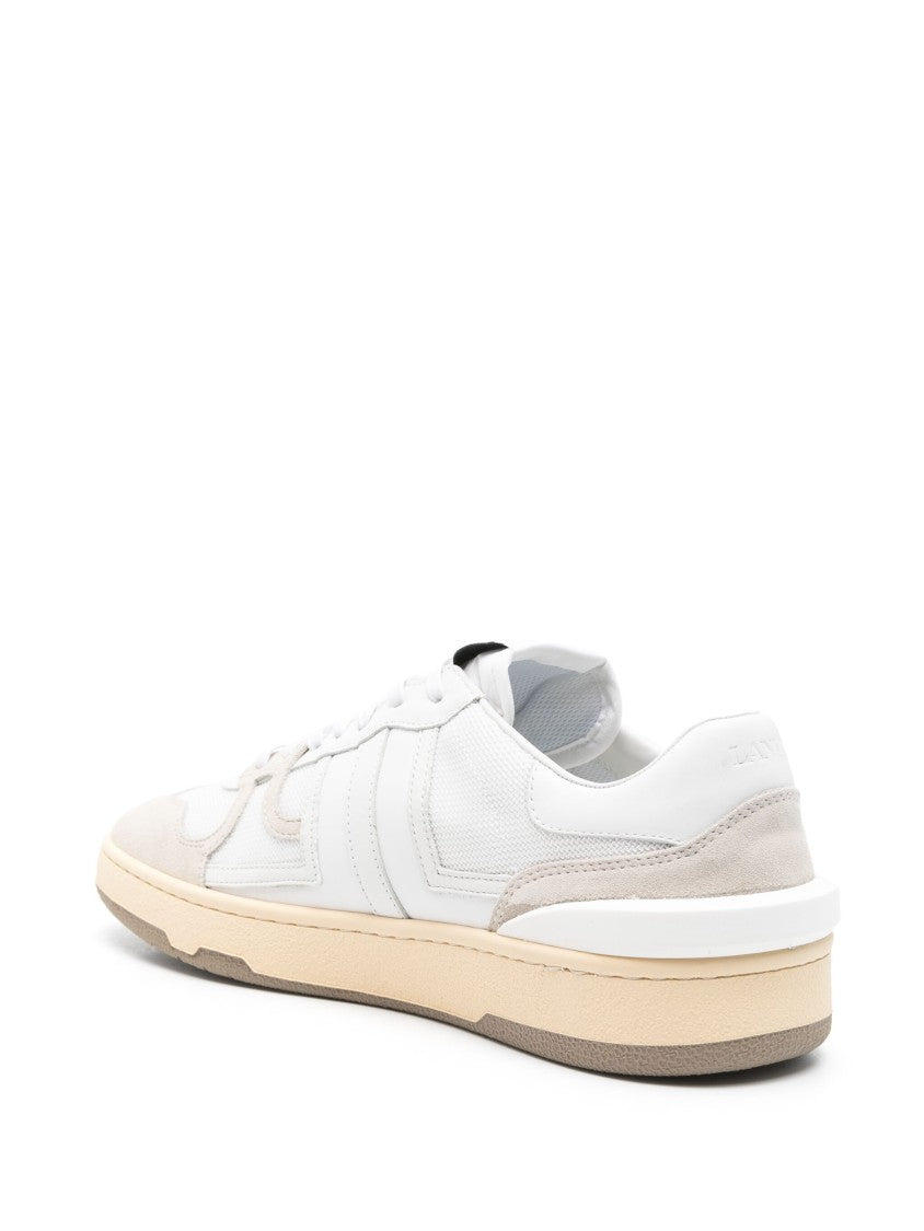 Lanvin White Clay Sneakers Textured Panel Sneakers