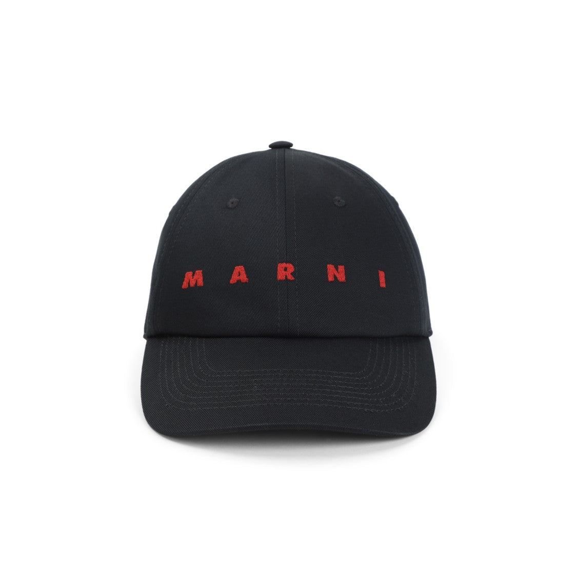 Marni Black Cotton Baseball Cap