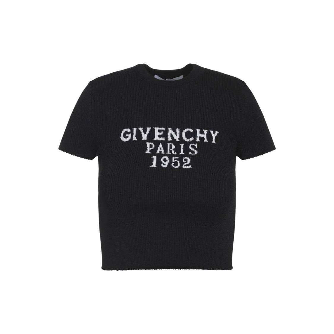 Givenchy Black Short Sleeves Crop Top