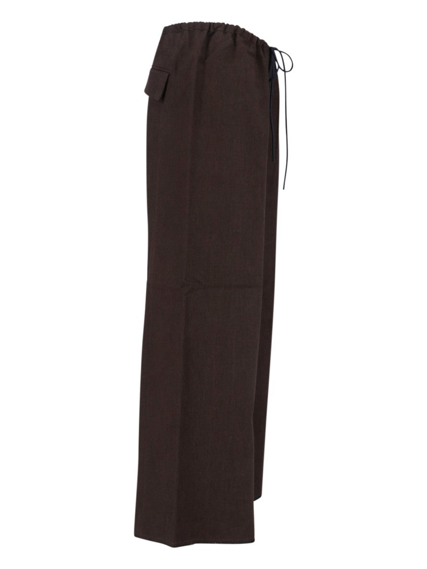 Sibel Saral Wide-Leg Trousers With Elastic Waistband And Minimalist Design