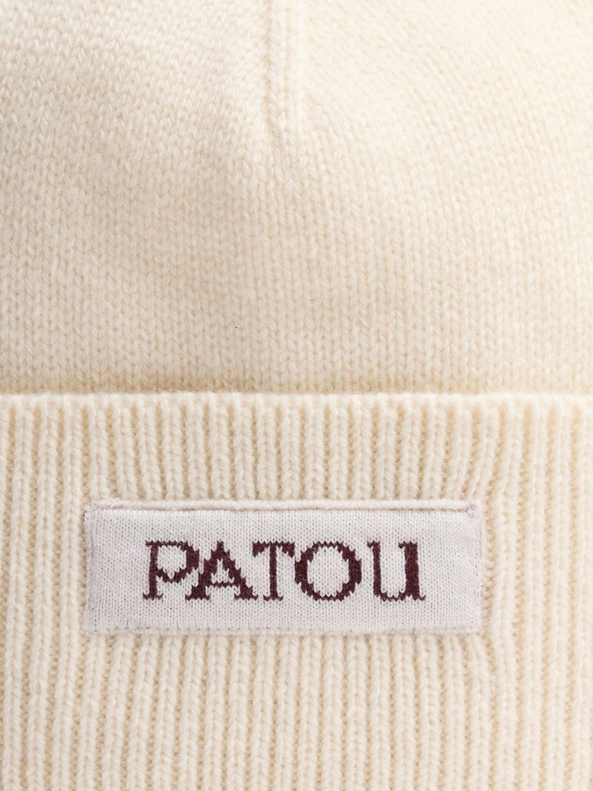 Patou Ribbed Knit Hat With Folded Brim