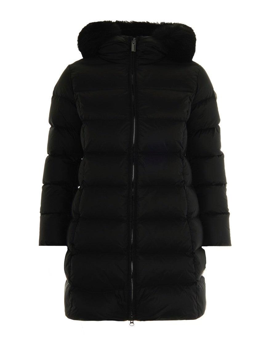 Colmar Originals Long Down Jacket With Faux Fur - Black