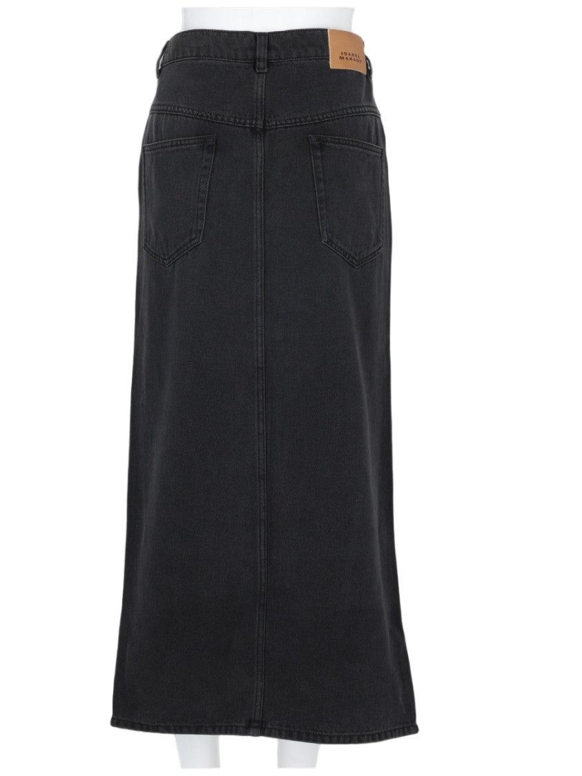 Isabel Marant Midi-Length Skirt With Front Slit And Five-Pocket Design