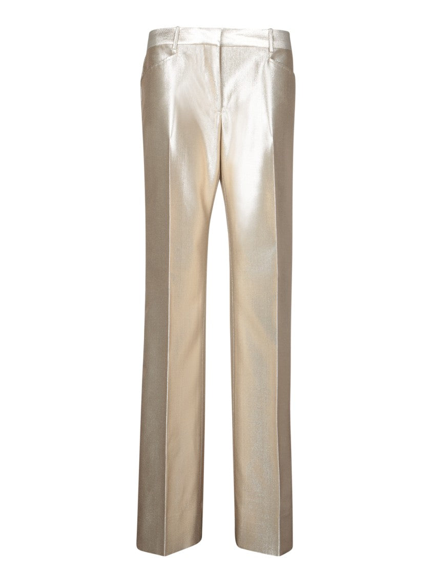 Tom Ford Low-Waist Metallic Trousers With Lurex Finish