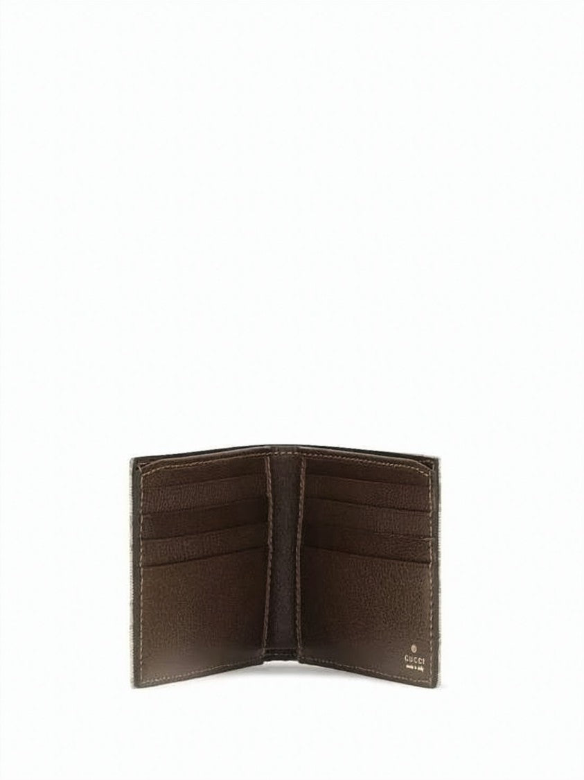 Gucci Canvas Bifold Wallet With Interlocking Gg Monogram