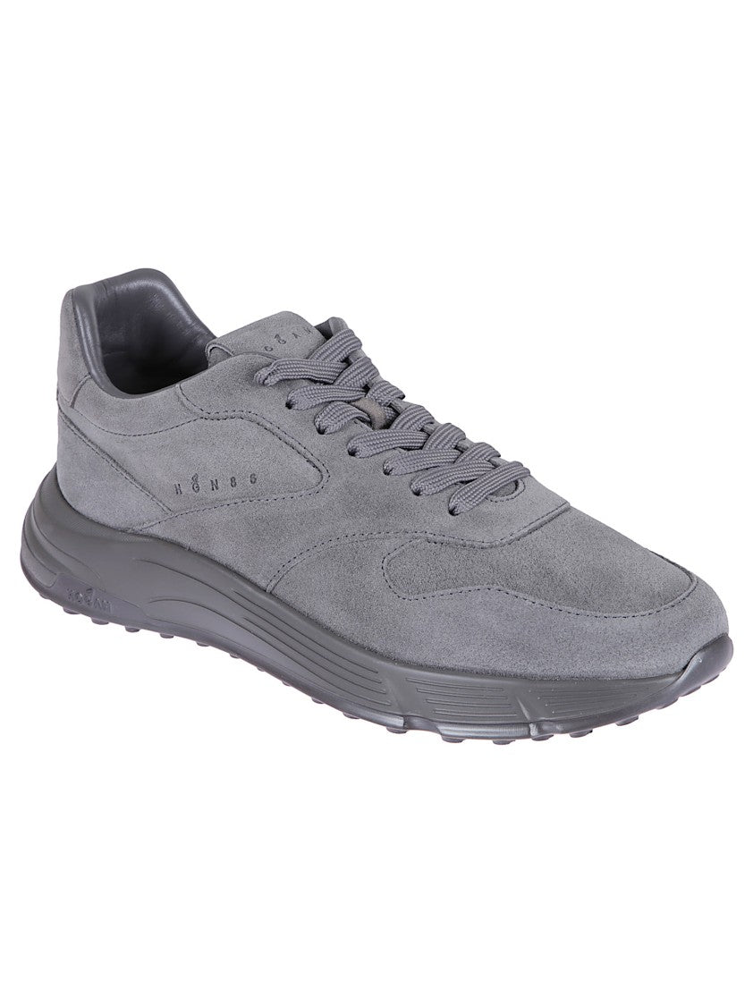 Hogan Gray Suede Hyperlight Sneakers With Memory Foam Comfort