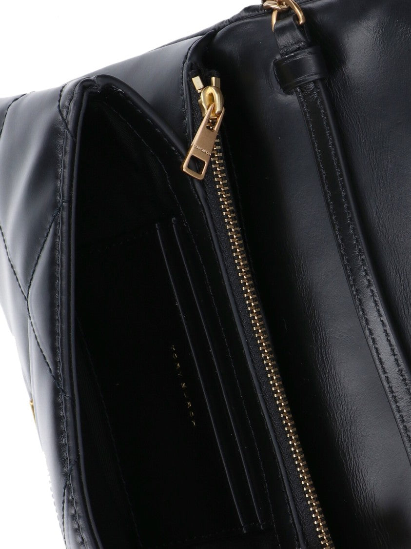 Tory Burch Diamond-Quilted Black Napa Leather Wallet