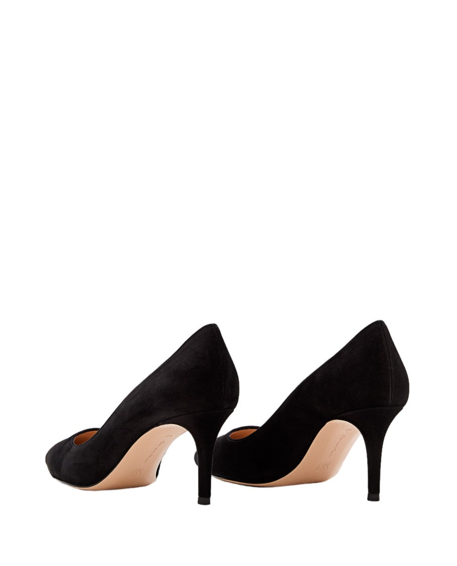Gianvito Rossi Black Gianvito 70 Suede Stiletto Heel Pumps