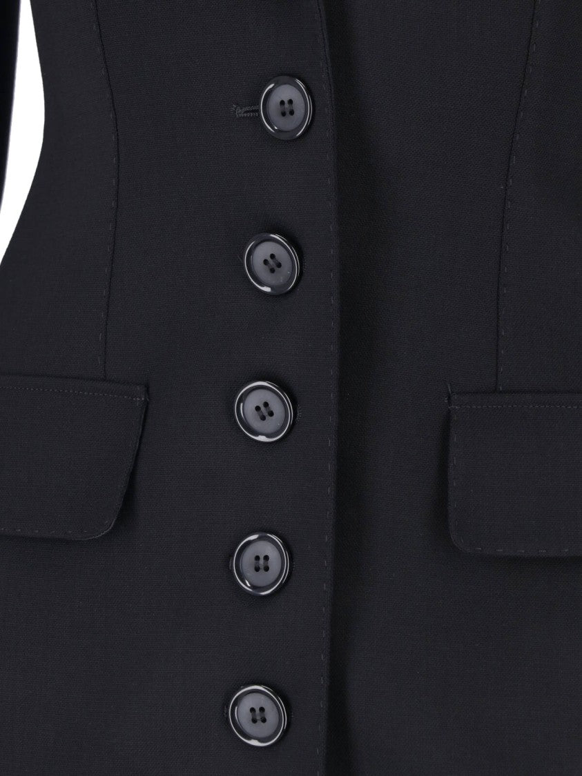 Dolce & Gabbana Single-Breasted Notch Lapel Virgin Wool Blazer