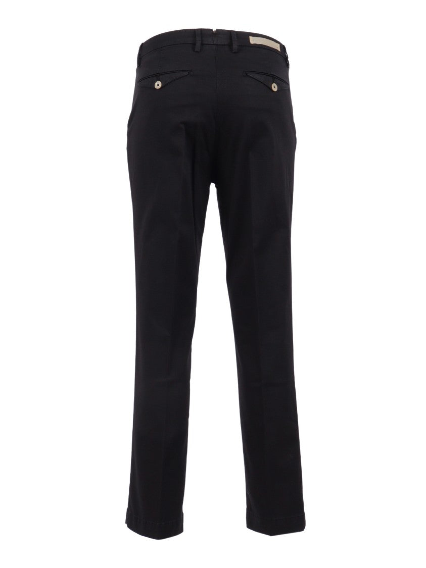 Briglia Tailored Black Smooth Straight-Leg Pants