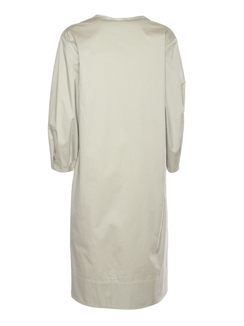 Peserico Relaxed Silhouette Dress With Subtle V-Neckline