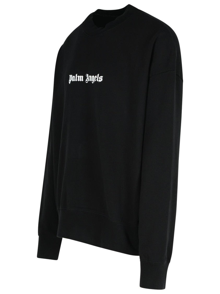 Palm Angels Black Cotton Sweatshirt