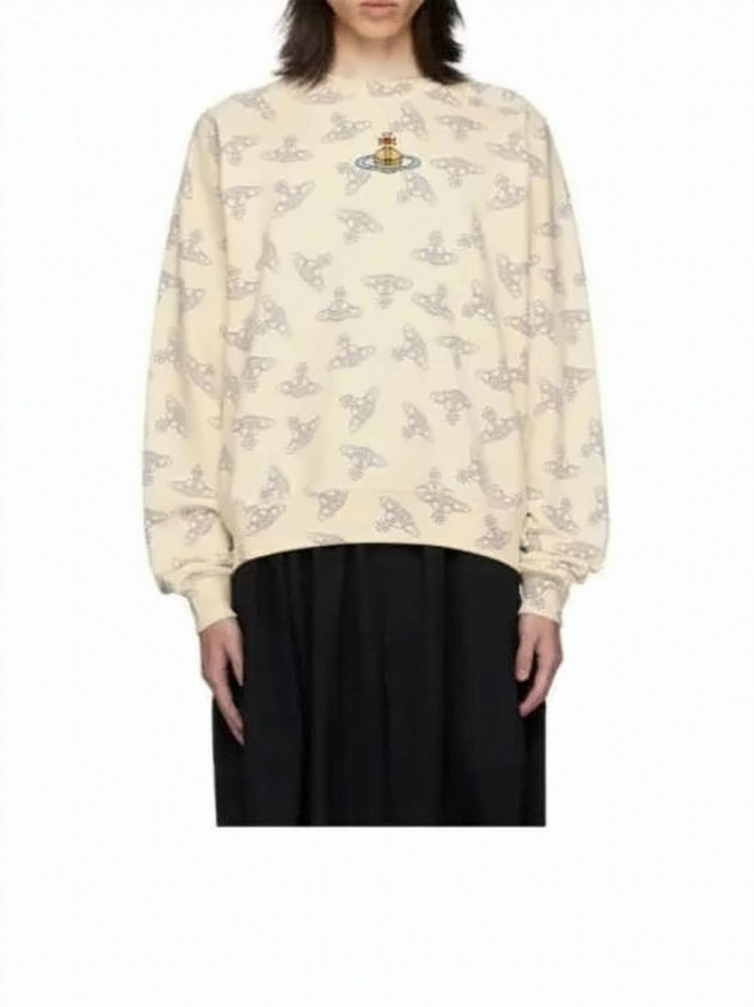 Vivienne Westwood Relaxed-Fit Sweatshirt With Orb Print And Ribbed Accents