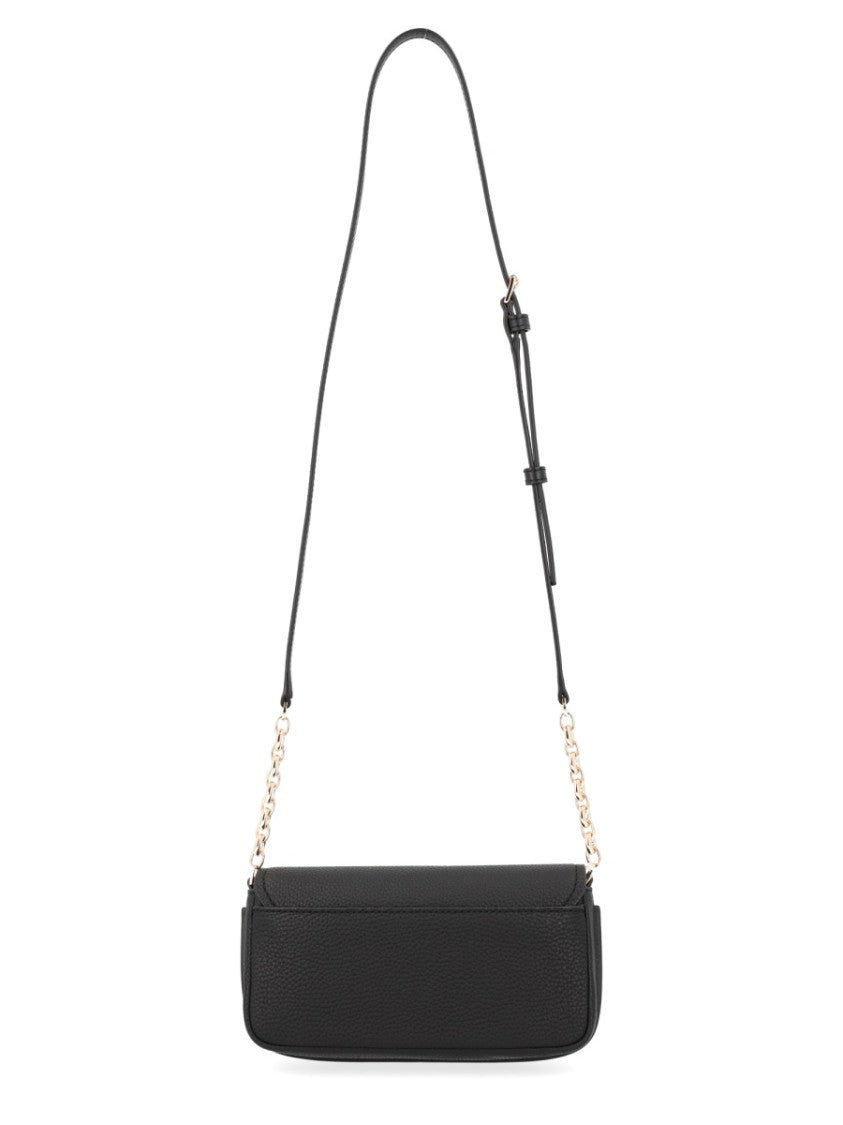 Michael Michael Kors Rectangular Textured Leather Crossbody Bag With Polished Logo Clasp