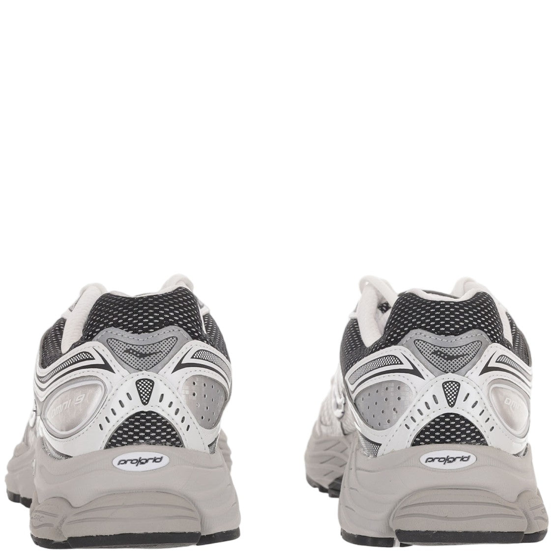 Saucony Pro Grid Omni 9 Grey Cushioned Mesh Athletic Sneakers