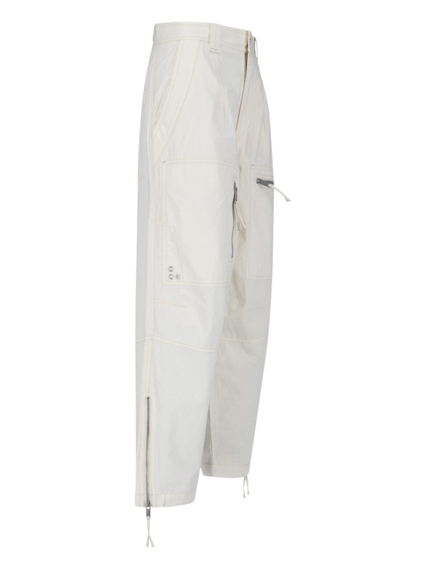 Isabel Marant Étoile "Kelvin" Cream Cotton Trousers