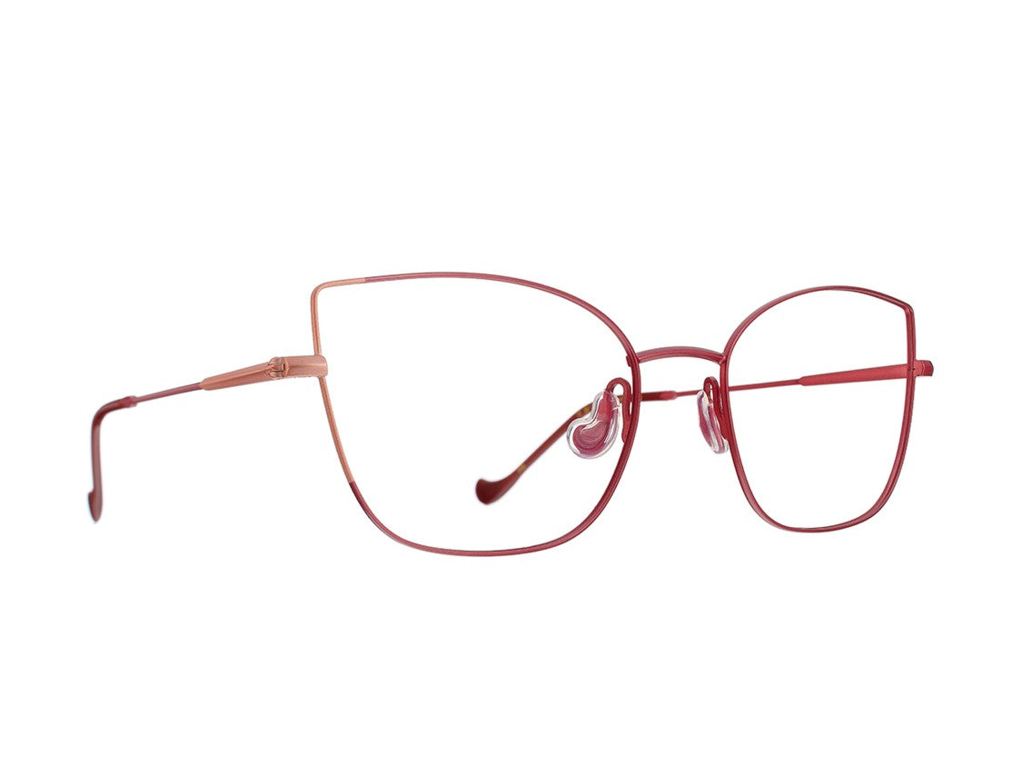 Caroline Abram Red Vegasus Lightweight Metal Geometric Sunglasses