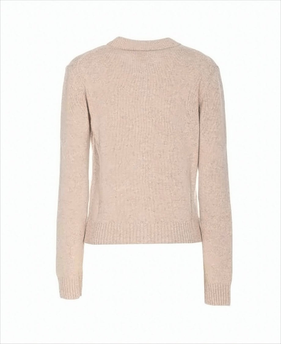 Ganni Soft Knit Cardigan With Button-Down Front