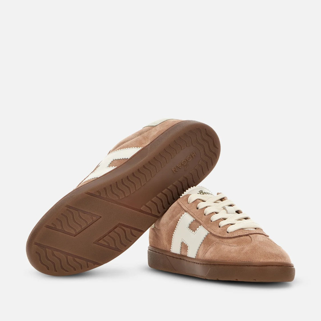 Hogan Cool H Beige Calfskin Sneakers