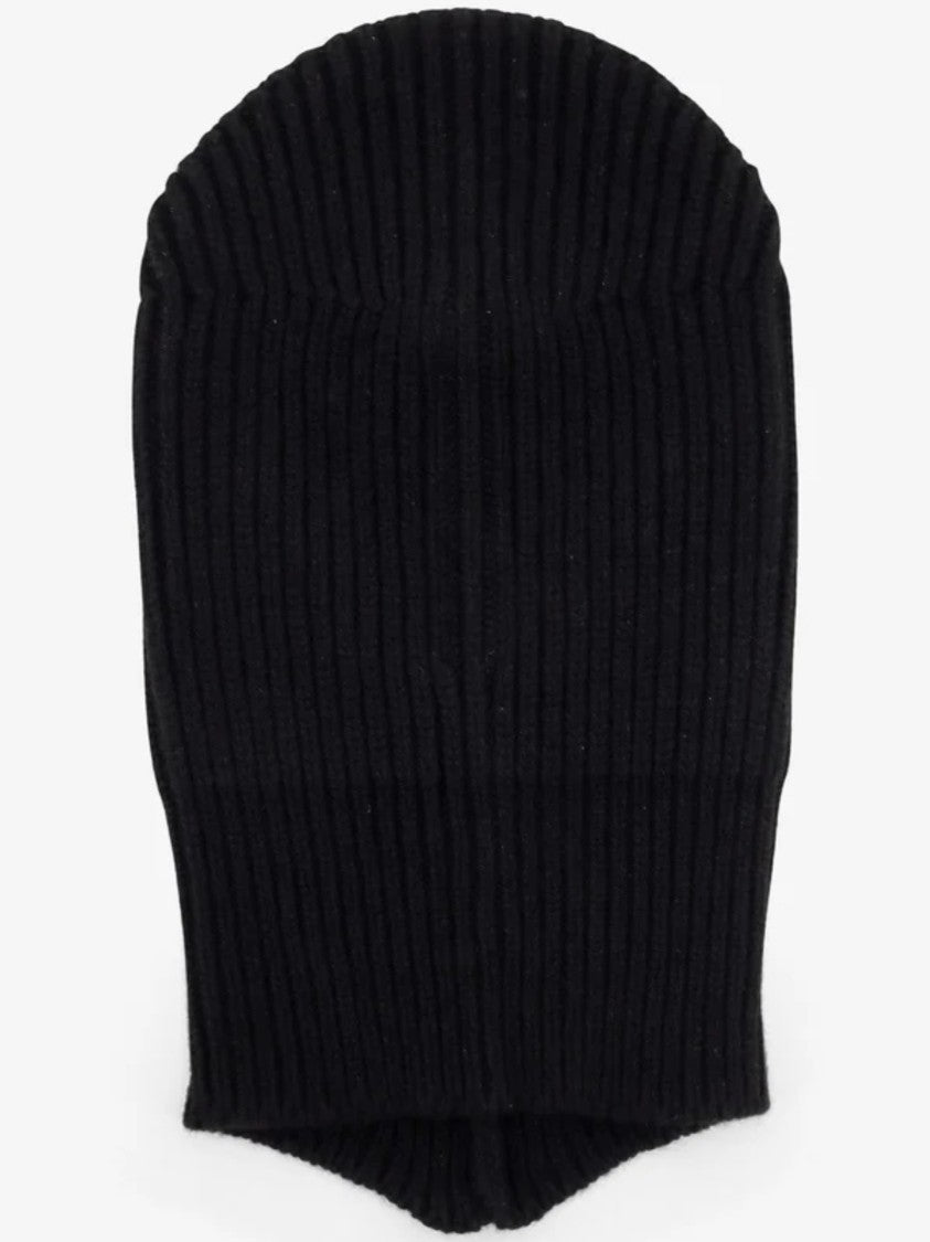 Rick Owens Ribbed Knit Balaclava With Heart-Shaped Cutout