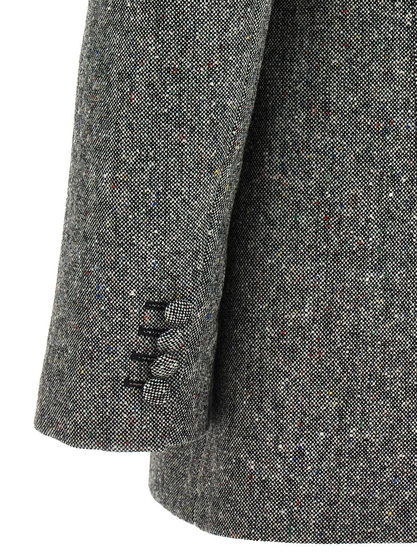 Valentino Garavani Double-Breasted Blazer In Textured Bottonato Natte'