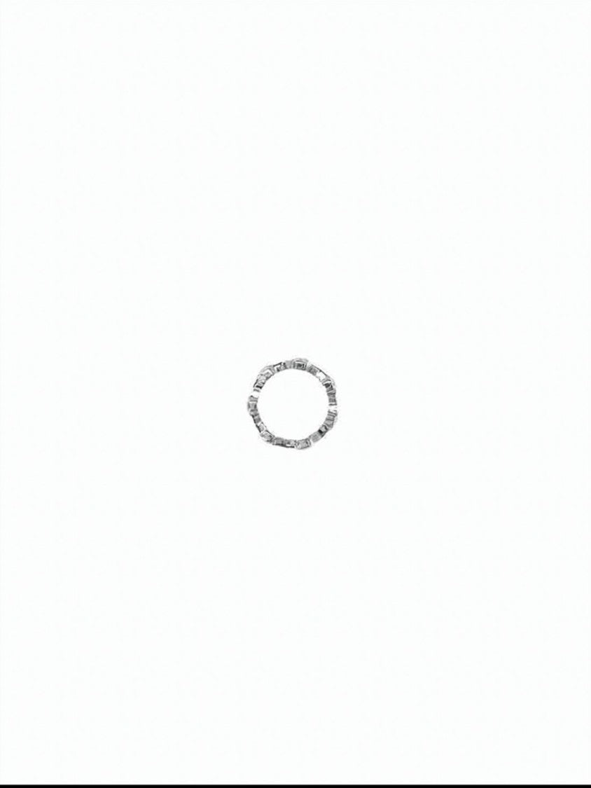 Vivienne Westwood Silver Ring With Clear Gemstone Accents