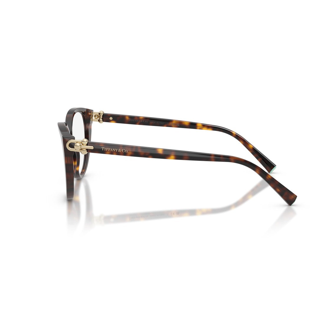 Tiffany & Co. Cat-Eye Sunglasses With Tortoiseshell Frame And Gold Accents