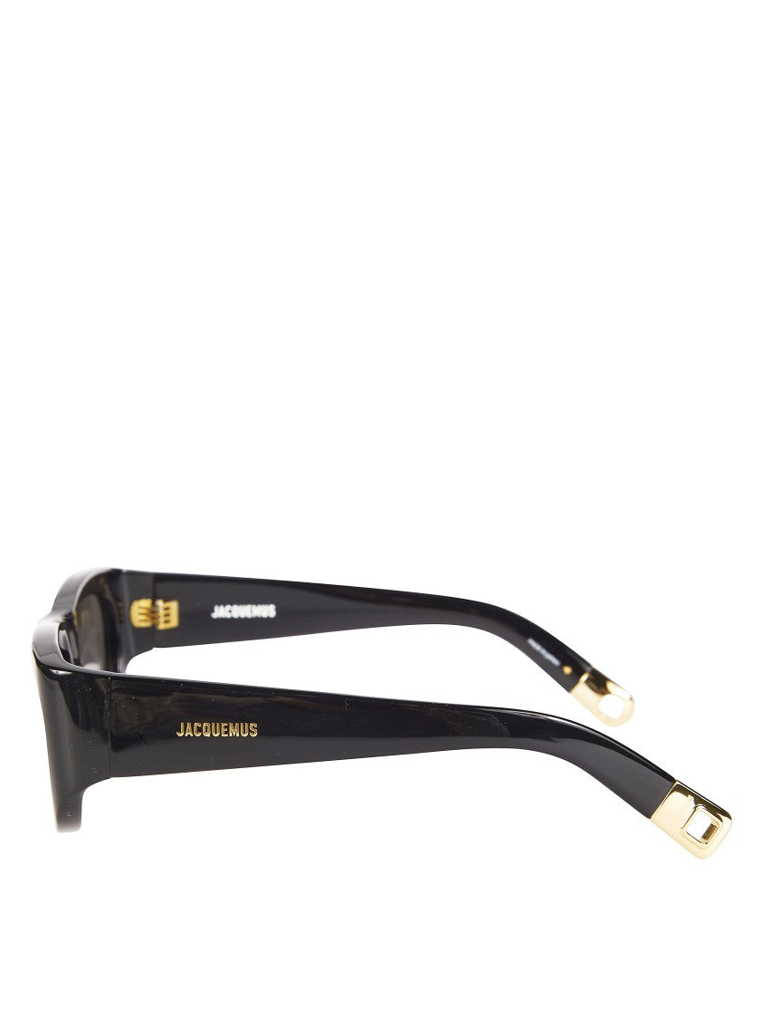 Jacquemus Sleek Rectangular Thick Arms Sunglasses