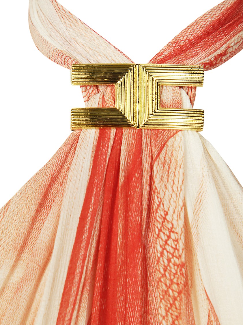 Elisabetta Franchi Halter Neck Maxi Dress