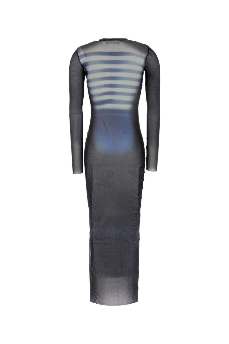 Jean Paul Gaultier Printed Tulle Dress