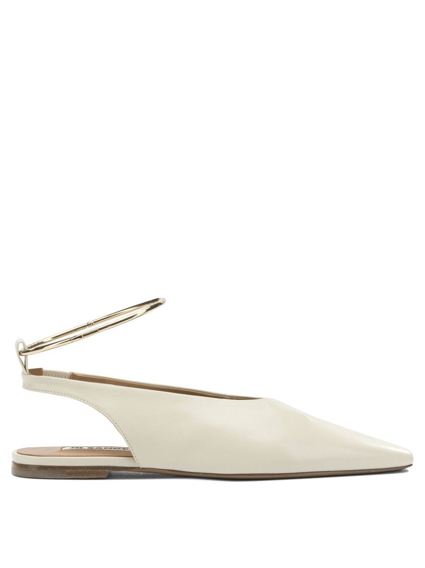Jil Sander Ballet Slingbacks With Tapered Toe