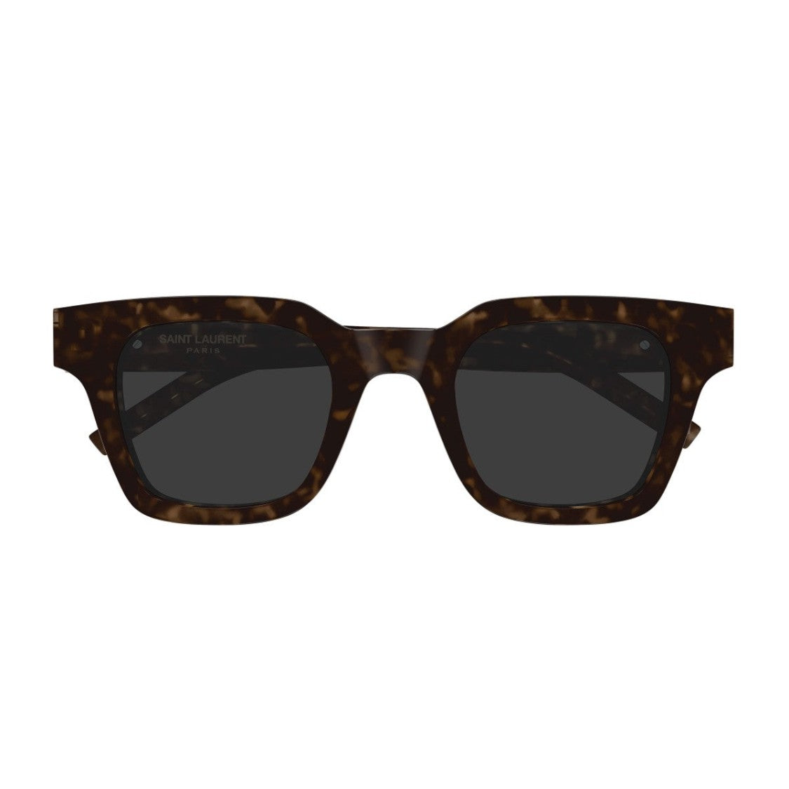 Saint Laurent Havana Linea Monogram Recycled Acetate Square Sunglasses