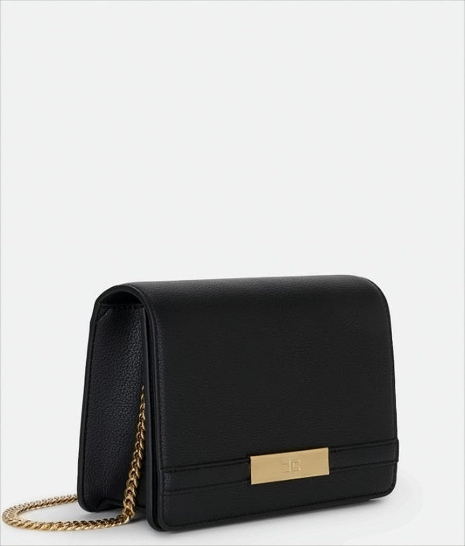 Elisabetta Franchi Shoulder Strap With Gold Groumette Chain
