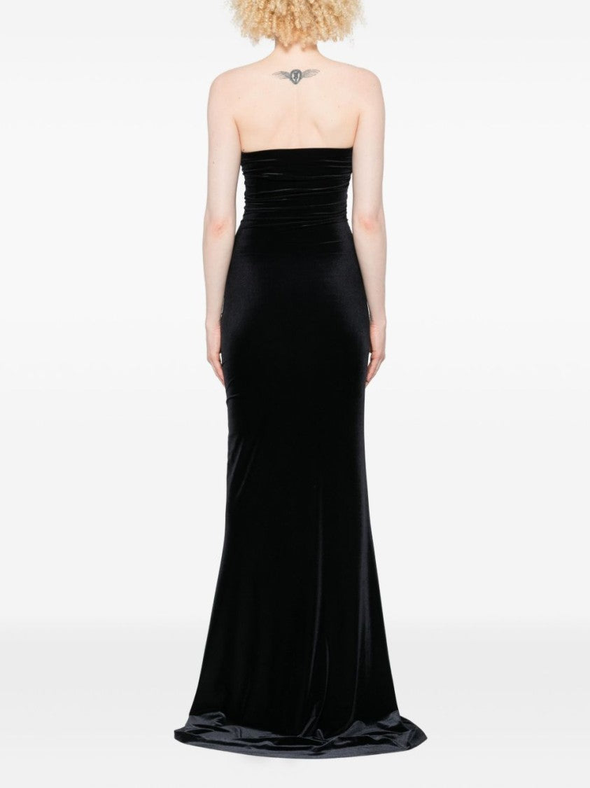 Amazuin Strapless Fitted Evening Dress With Ruched Bodice