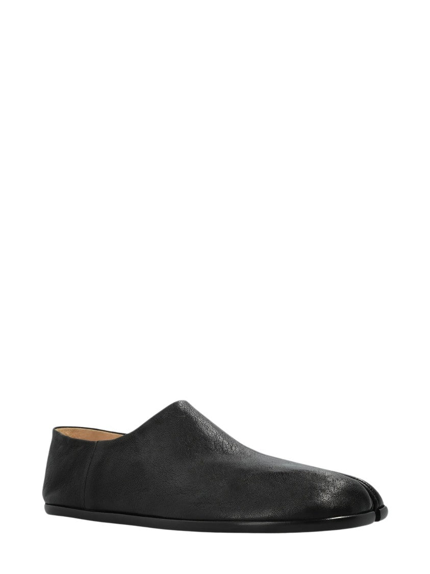 Maison Margiela Black Minimalist Tabi Leather Shoes