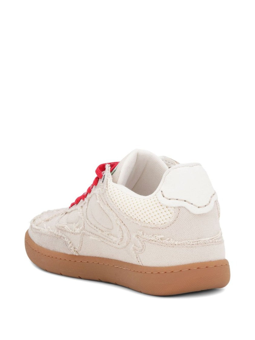 Ganni Beige Sneakers With Contrasting Gum Sole