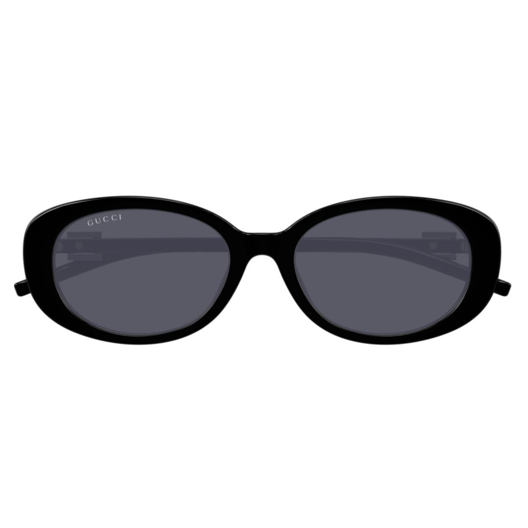 Gucci Silver Gg1684sa Black Plastic Oval Sunglasses