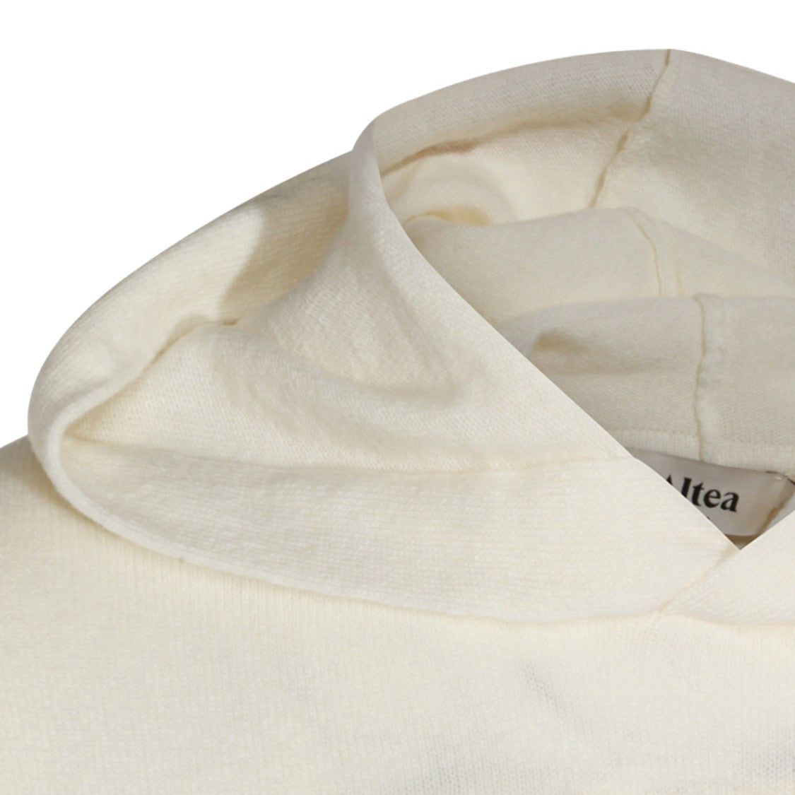 Altea Hooded Cream Sweater With Ribbed Details
