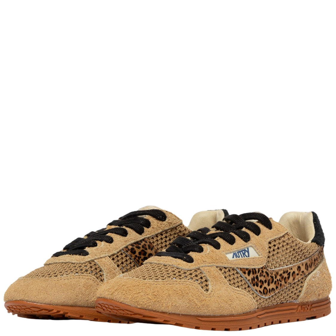 Autry Windspin Suede Blend Sneakers With Logo Detail