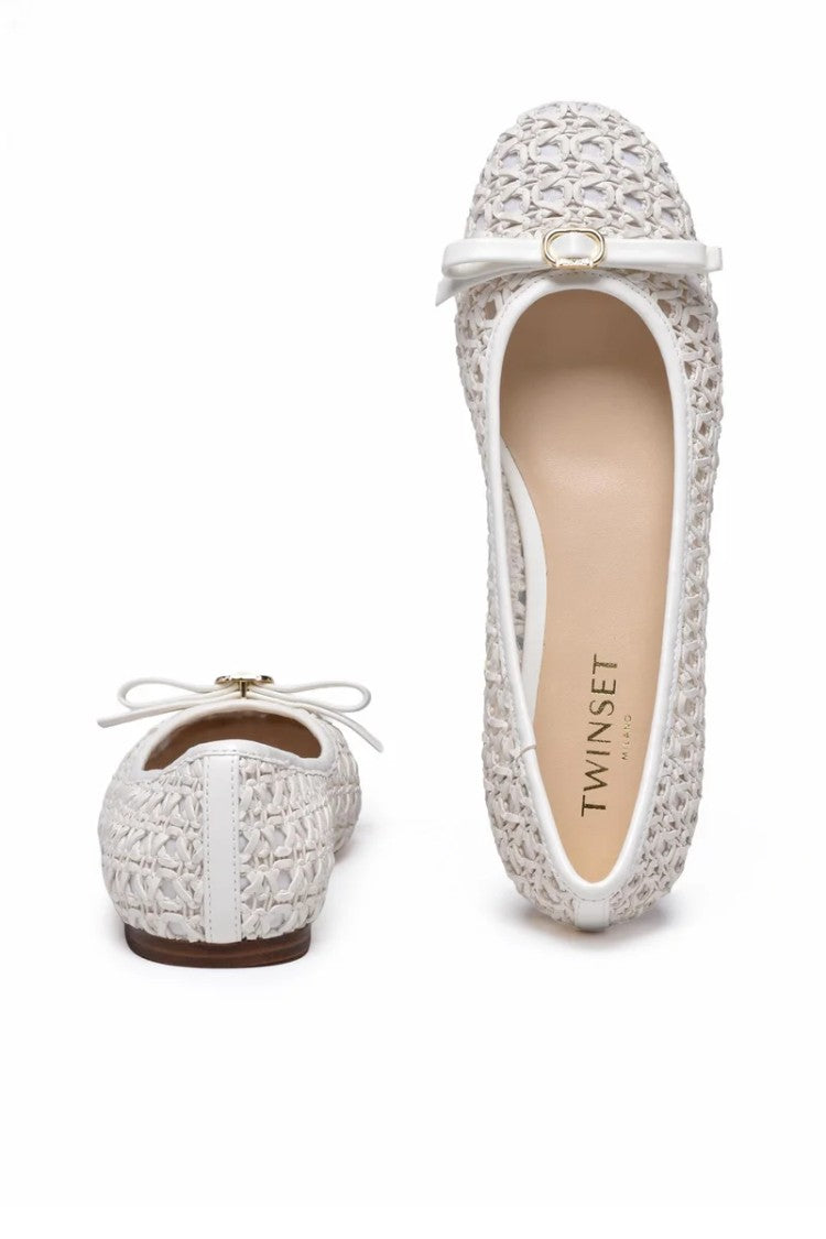 Twin-Set White Rubber Ballerina