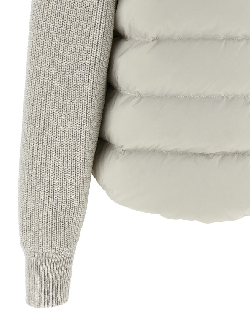 Brunello Cucinelli Shiny Flap Detail Down Jacket