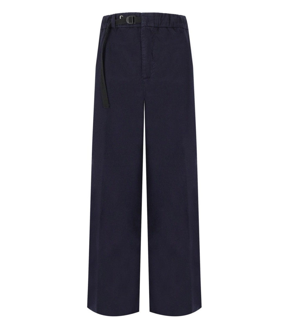 White Sand Carol Blue Ribbed Trousers