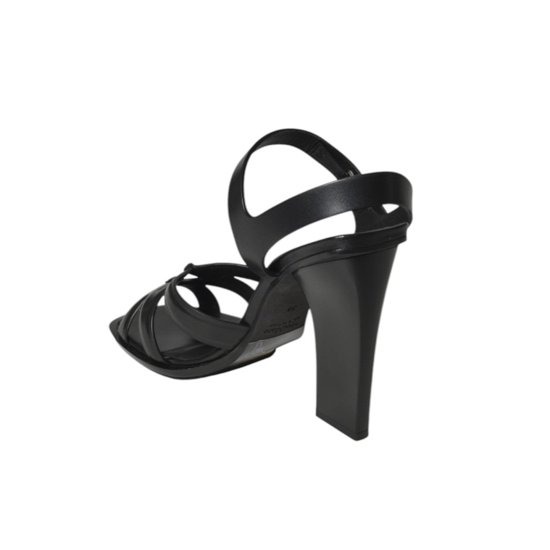 Max Mara Doublehig Sandals In Black Leather