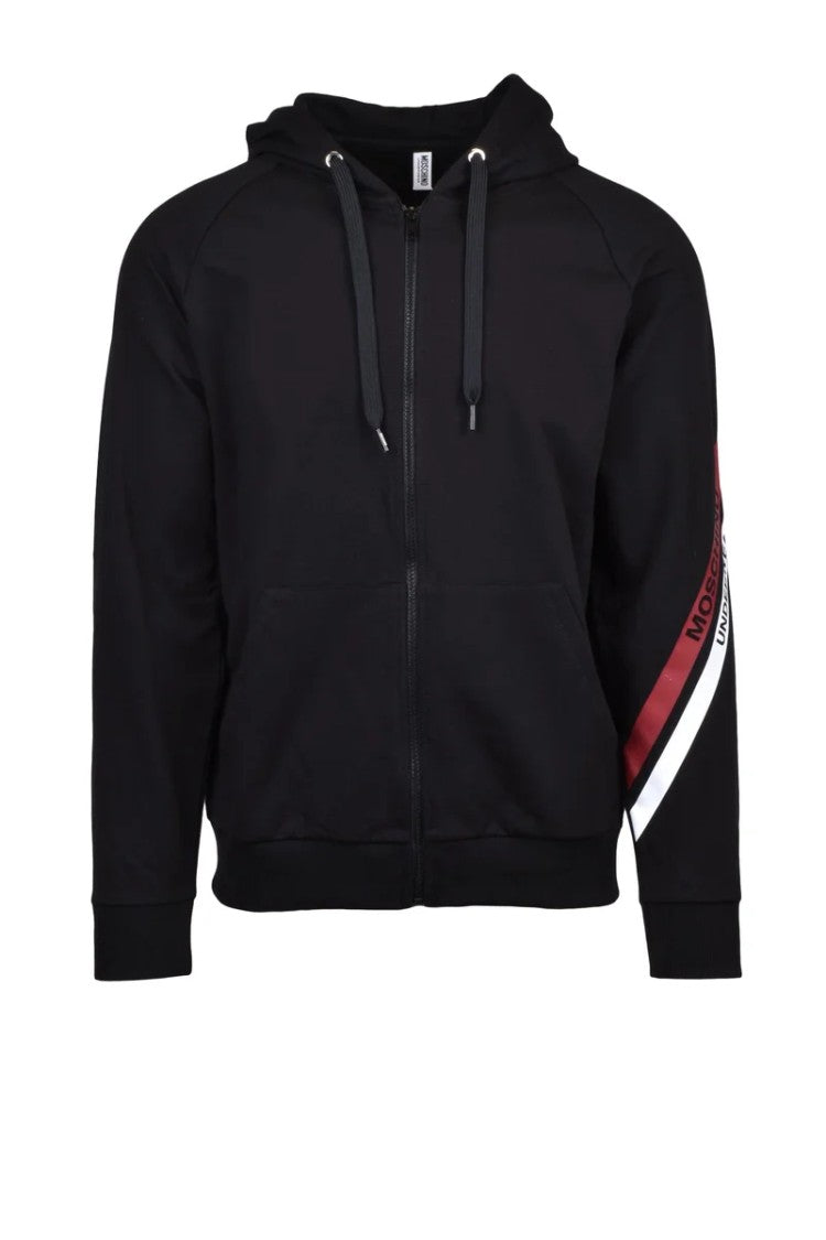 Moschino Underwear Zip Hoodie - Black
