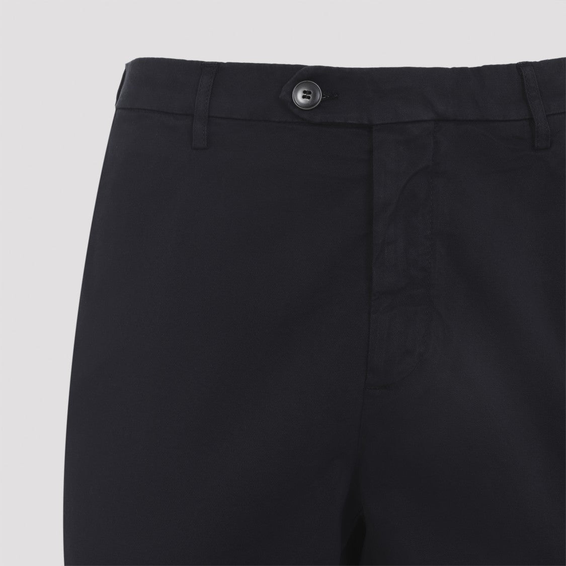 Canali Tailored Black Trousers With Cotton-Elastane Blend